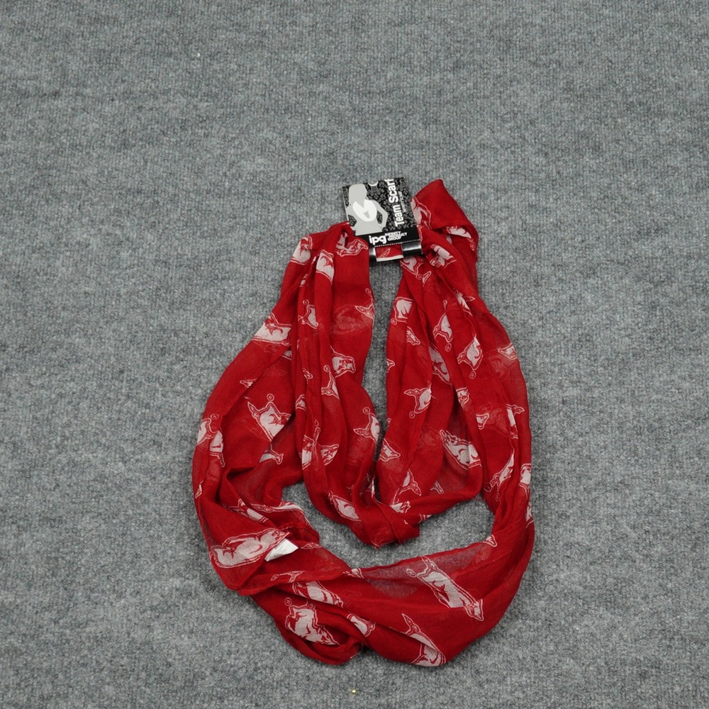 Arkansas Razorbacks Scarf Womens One Size Red Infinity Logo IPG NCAA NEW
